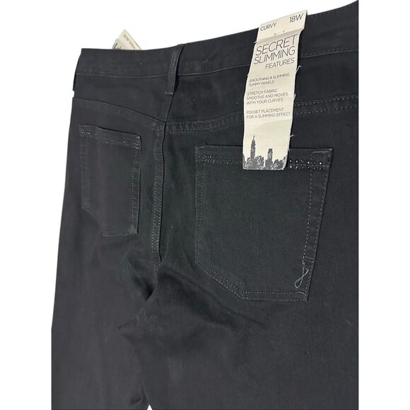 Jones New York Black Jeans Women’s Size18W Gramercy Curvy Slimming NWT - Picture 3 of 13